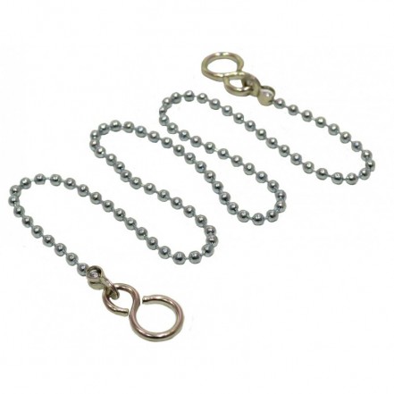 Centurion Basin Chain with Hooks Chrome Plated 12"