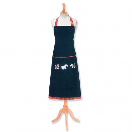 D&C Apron Cotton Tartan Terrier