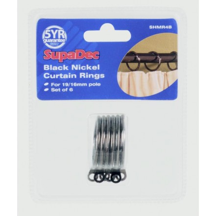 SupaDec Curtain Rings Pack 6